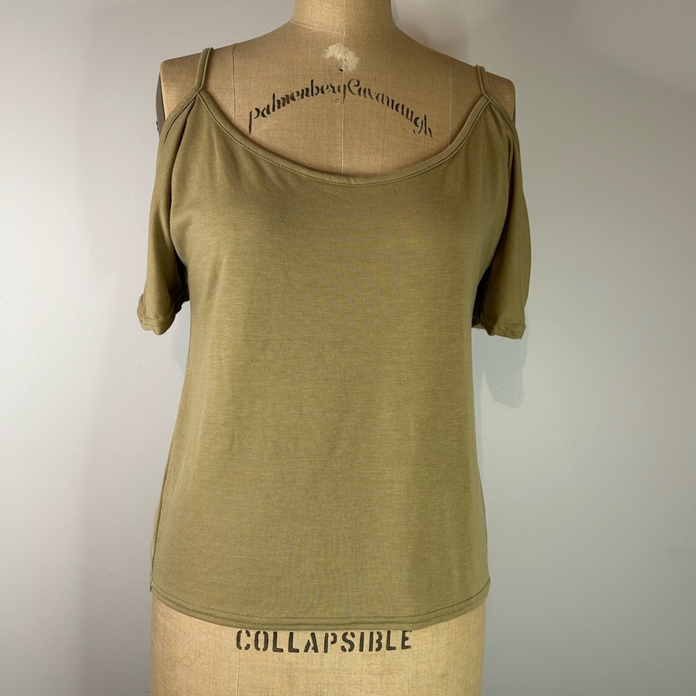 No Brand Pullover Kacky Green Scoop Neck Size Large